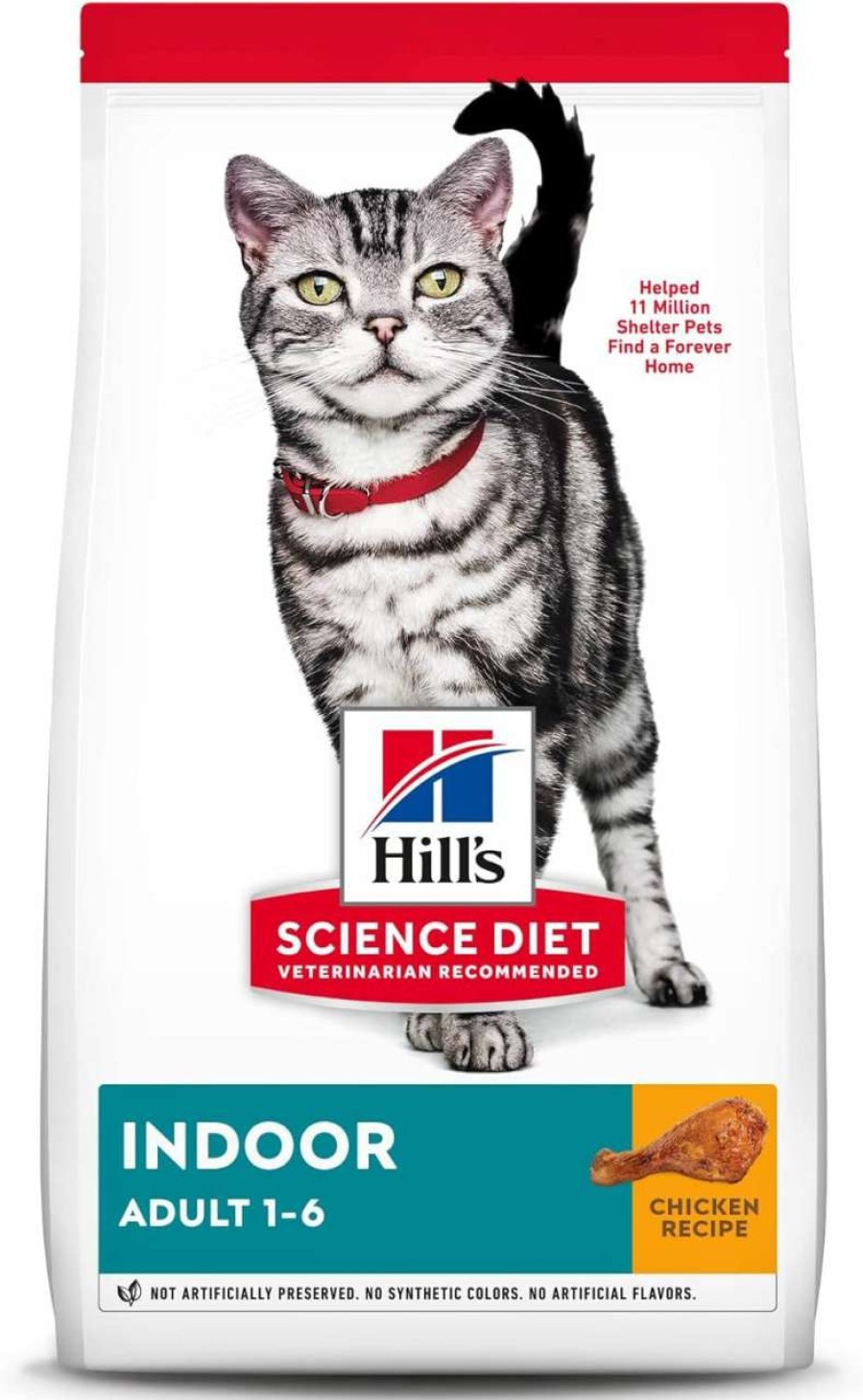 cat food Hill's Science Diet | Hill'S Science Diet Adult Indoor Chicken Recipe Dry Cat Food, 15.5 Lb. Bag