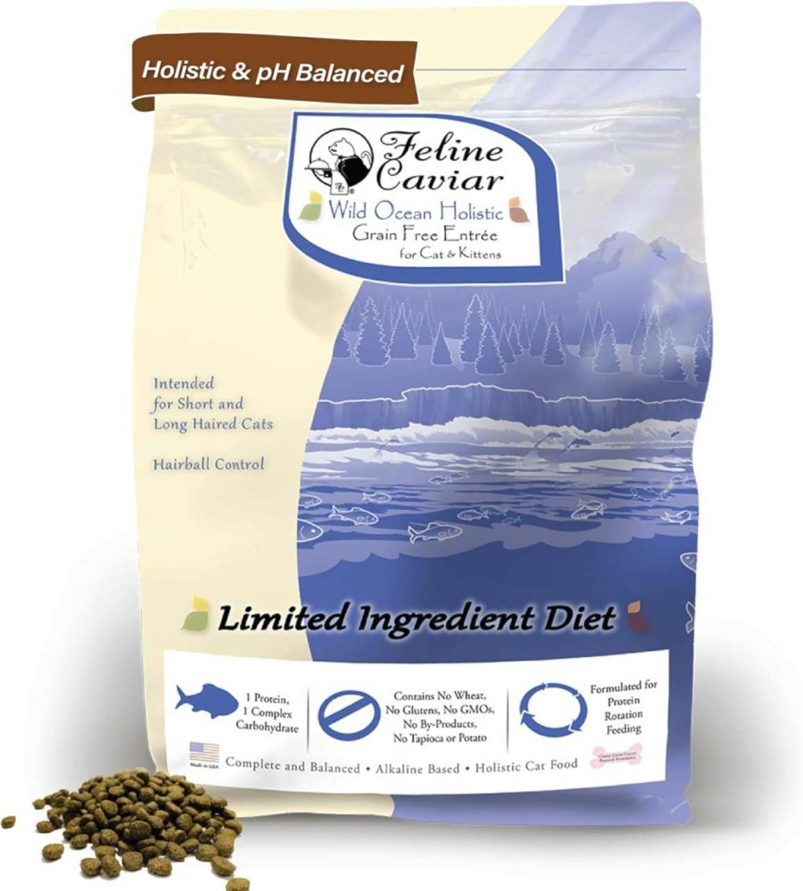 cat food dry Canine Caviar | Feline Caviar Dry Cat Food - Free Spirit: Chicken & Salmon - Holistic Limited Ingredient Grain Free Dry Cat Food Entree For Short Or Long-Haired Cats, Nutritious For, All Stages Of Life, 11 Lbs