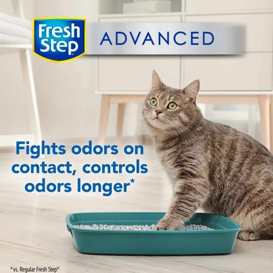 cat litter Fresh Step | Fresh Step Advanced Clumping Cat Litter, Multi-Cat Odor Control, 18.5 Lbs