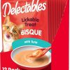 cat food Hartz | Delectables Bisque Lickable Wet Cat Treats - Chicken, Tuna & Shrimp, 12 Count