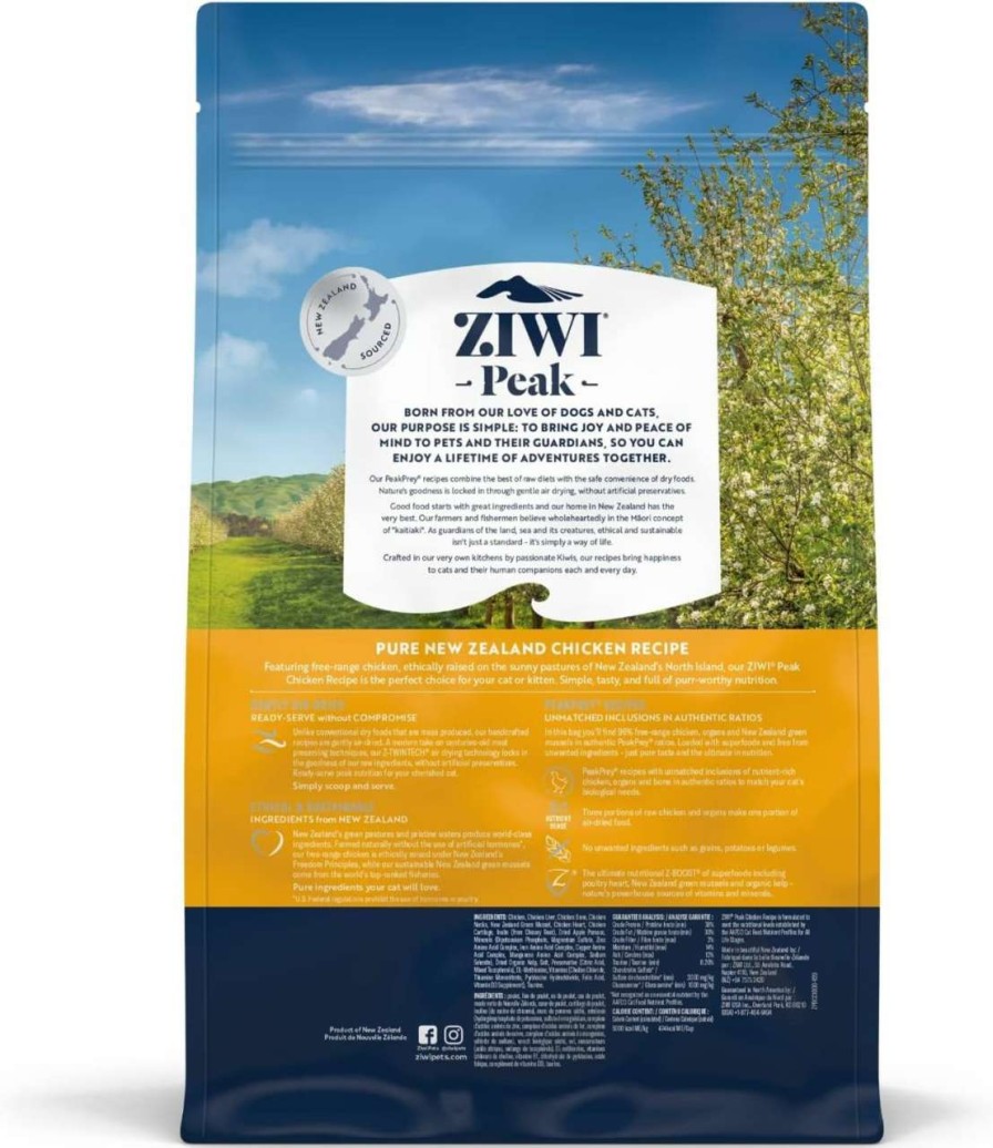 cat food dry ZIWI | Ziwi Peak Air-Dried Cat Food All Natural, High Protein, Grain Free & Limited Ingredient With Superfoods (Lamb), 14 Ounce (Pack Of 1)