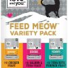 cat food dry I AND LOVE AND YOU | "I And Love And You" Feed Meow Wet Cat Food Toppers, Variety Pack (Tummy, Boost, And Shine), Grain Free, No Fillers, 3Oz Pouches, Pack Of 12 Pouches