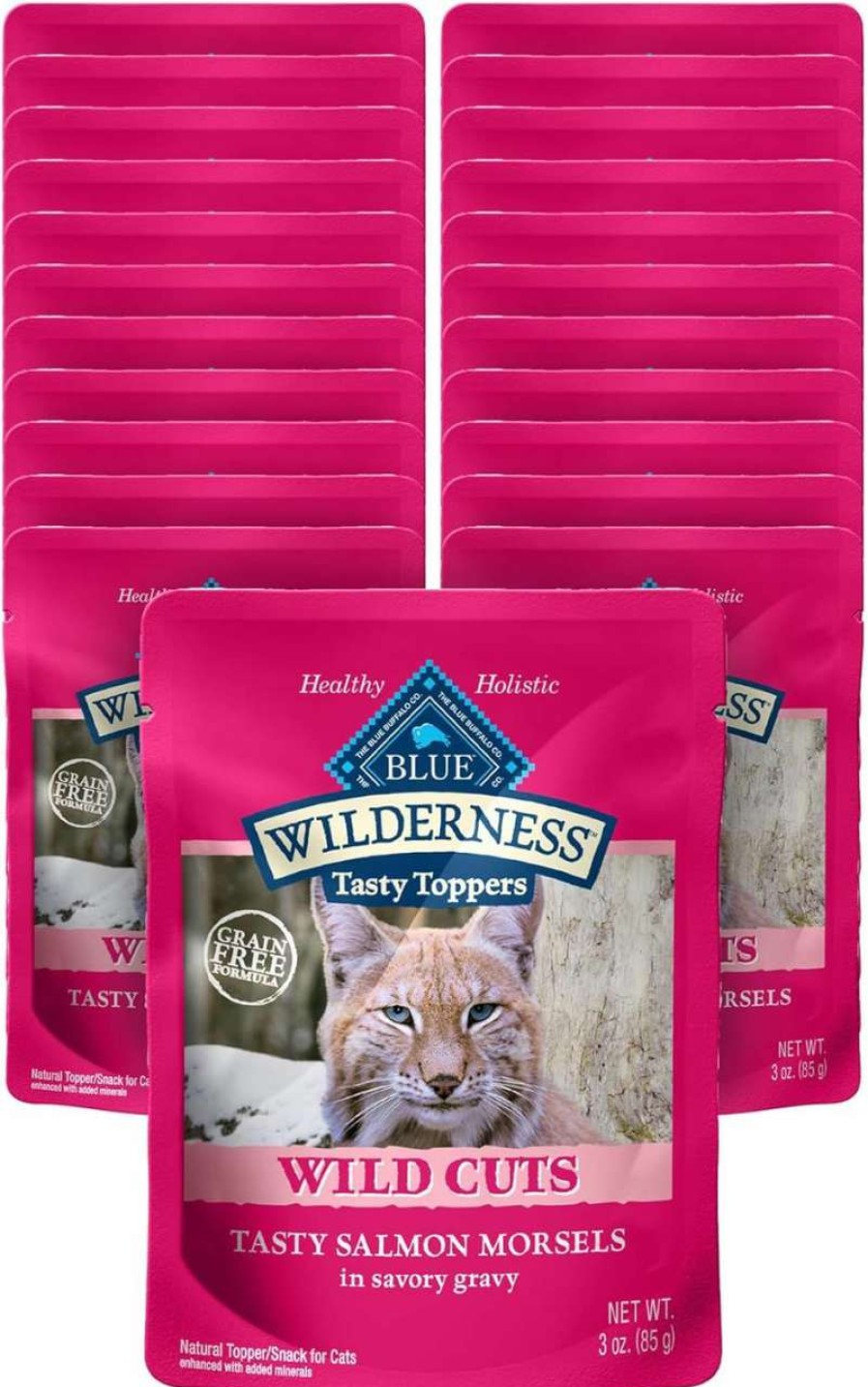 cat food wet Blue Buffalo | Blue Buffalo Wilderness Wild Delights High Protein Grain Free, Natural Adult Minced Wet Cat Food, Chicken & Trout 5.5 Oz Cans (Pack Of 24)