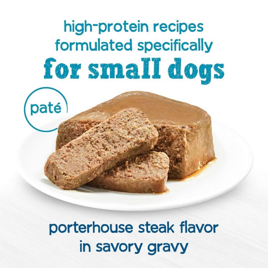 cat food wet Amazon | Beneful Incredibites Pate Wet Dog Food For Small Dogs Porterhouse Steak Flavor In A Savory Gravy - (12) 3.5 Oz. Can