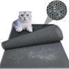 cat litter kaxionage | Kaxionage Cat Litter Mat, 15X24 Inch Litter Box Mat,Honeycomb Double Layer Trapping Litter Mat Design,Waterproof Urine Proof Kitty Litter Mat,Easy Clean Scatter Control (Black, Size: 15X24 Inch)