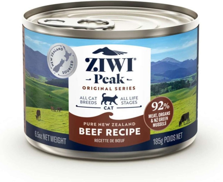 cat food wet ZIWI | Ziwi Peak Canned Wet Cat Food All Natural, High Protein, Grain Free, Limited Ingredient, With Superfoods (Mackerel & Lamb, Case Of 12, 6.5Oz Cans)