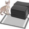 cat litter Croci | Croci Lavender Cat Pads 16.9\"X11.4\" Inch, Generic Refills For Tidy Cats Breeze Litter System, Cat Liner Pads For Litter Box, 15 Cups Super Absorbent, Quick-Dry, Leak-Proof, Fresh Scented (50 Count)