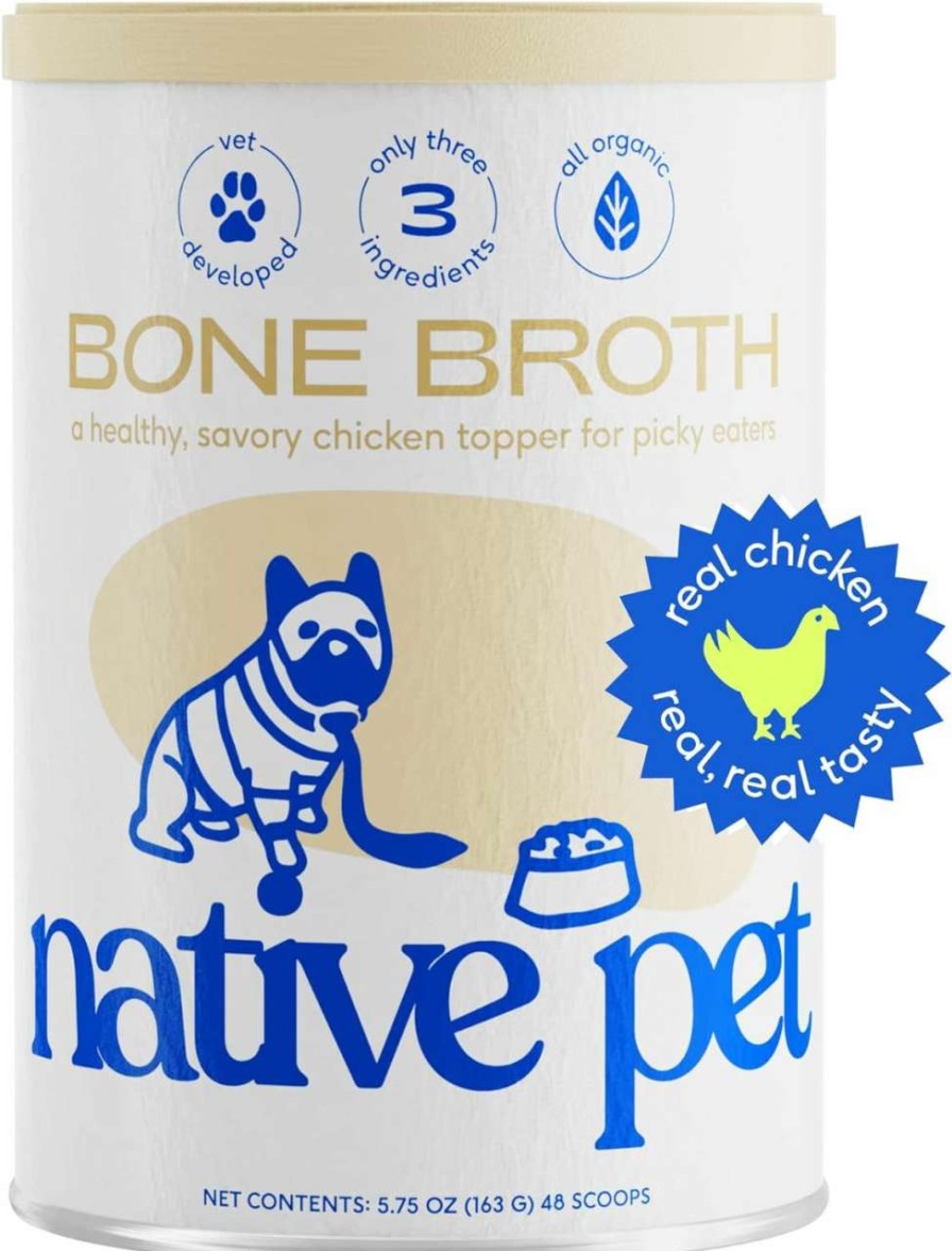 cat food dry Native Pet | Native Pet Bone Broth For Dogs And Cats Dog Bone Broth Powder For Dog Food Topper For Picky Eaters Cat And Dog Broth - Dog Gravy Topper For Dry Food Beef Broth For Dogs And Cats 9.5 Oz