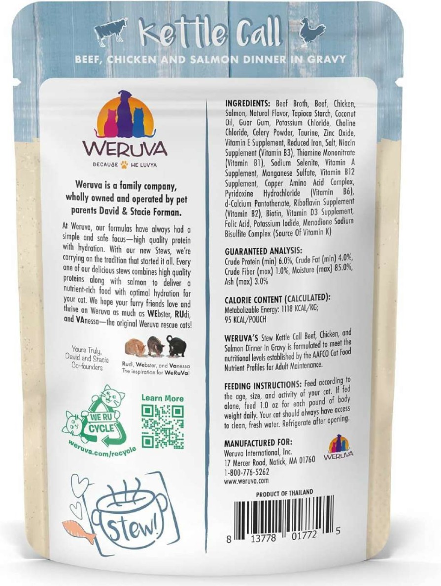 cat food wet Weruva | Weruva Classic Cat Stews!, Stewbacca With Chicken, Duck & Salmon In Gravy, 5.5Oz Can (Pack Of 8)