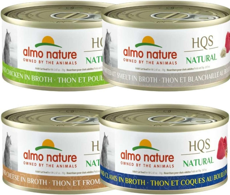 cat food wet almo nature | Almo Nature Totally Tuna Variety Pack Grain Free Cat Canned 2.47Oz Wet Food (4 Flavors, 24 Cans Total)