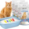 cat litter Alpha Paw | Alpha Paw - Genius Cat Litter With 5-Color Health Indicator, Non Clumping Lightweight Silica Gel Crystals (6 Lbs)