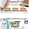 cat food PURINA Fancy Feast | Purina Fancy Feast Gravy Wet Cat Food Variety Pack, Gravy Lovers Poultry & Beef Feast And Creamy Delights & Seafood Collection