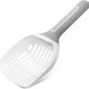 cat litter Rionaty | Rionaty Large Long Handle Cat Litter Shovel With Fine Holes - Anti-Slip Scooper For All Types Of Cat Litter, Effortless Sifting And Pet Waste Cleaning (White Gray)