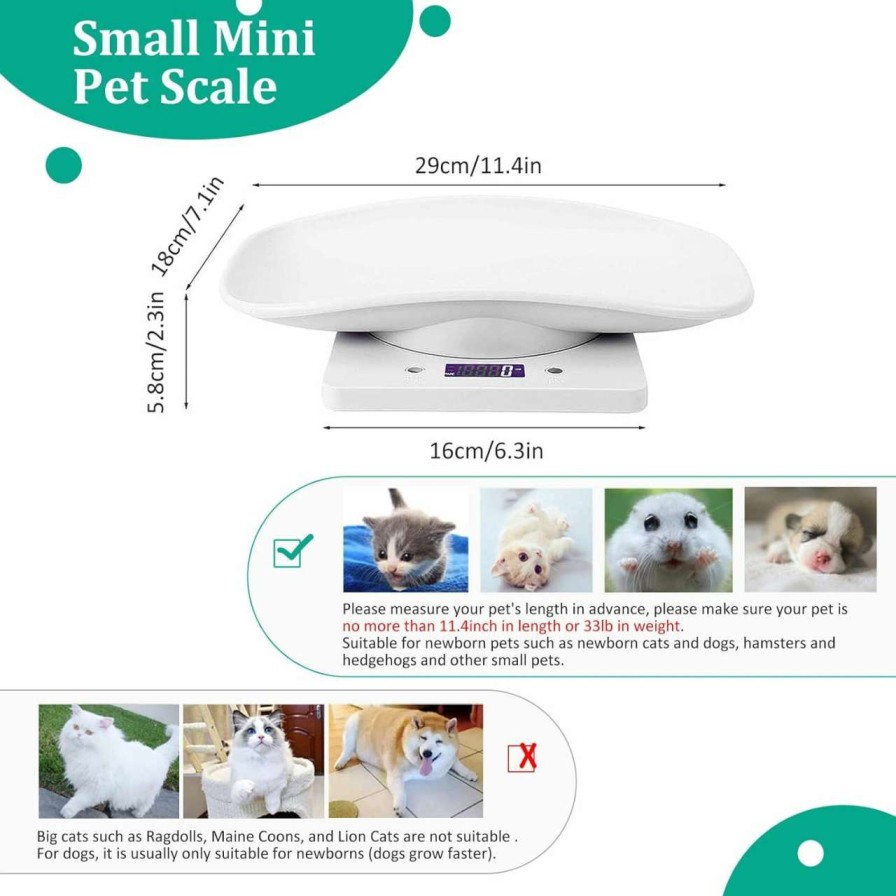 cat food YTDTKJ | Digital Pet Scale, Cat Scale, Small Animal Weight Scale Portable Electronic Led Scales(Max. 22 Lbs), Multifunction Kitchen Scale For Weighing Puppy/Kitten/Hamster/Hedgehog/Tortoise/Food