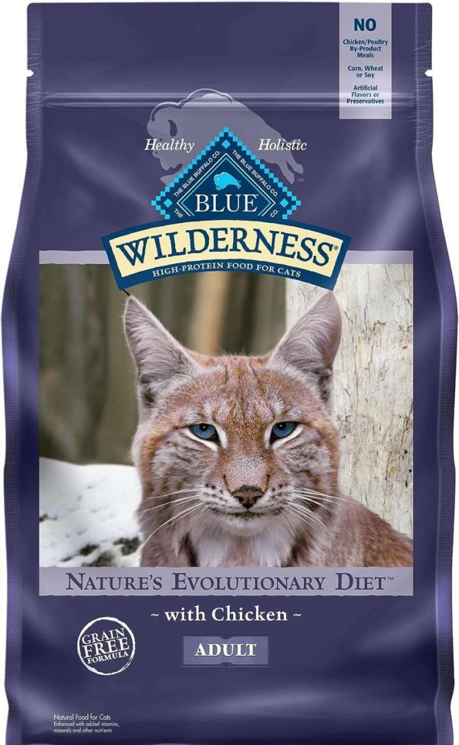 cat food dry Blue Buffalo | Blue Buffalo Cat Food, Natural Chicken Recipe, Wilderness High Protein, Adult Dry Cat Food, 12 Lb Bag