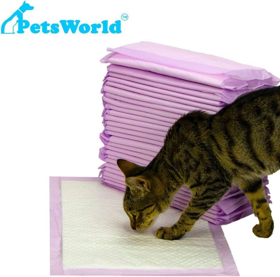 cat litter PETSWORLD | Petsworld Fresh Scented Cat Pads Refills For Tidy Cats Breeze Litter System 50 Pads For Cat Litter Box, 16.9X11.4 Inch