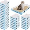 cat litter LUTER | 30Pcs Disposable Cat Litter Boxes, 13.8X10X2 Inch Waterproof Collapsible Cat Litter Box Foldable Cat Litter Trays Kitten Boxes For Indoor Cats For Travel Outdoor (Blue)