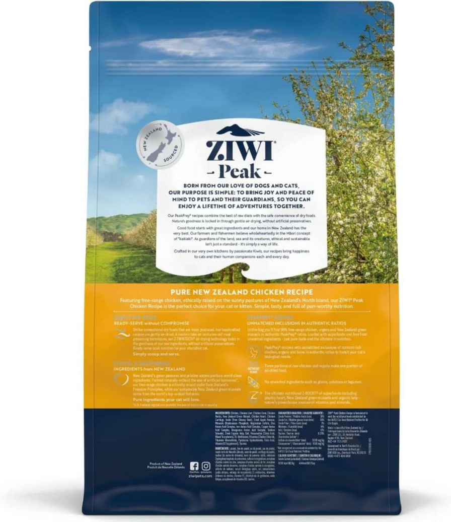 cat food dry ZIWI | Ziwi Peak Air-Dried Cat Food All Natural, High Protein, Grain Free & Limited Ingredient With Superfoods (Beef, 14 Oz)