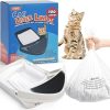 cat litter KONE | Kone Waste Drawer Liners Bags Replacement Compatible With Litter Box Robot 3 And 4, 100 Count Extra Thick Self-Cleaning Cat Litter Box Liners With Heavy Duty, 9-11 Gallons