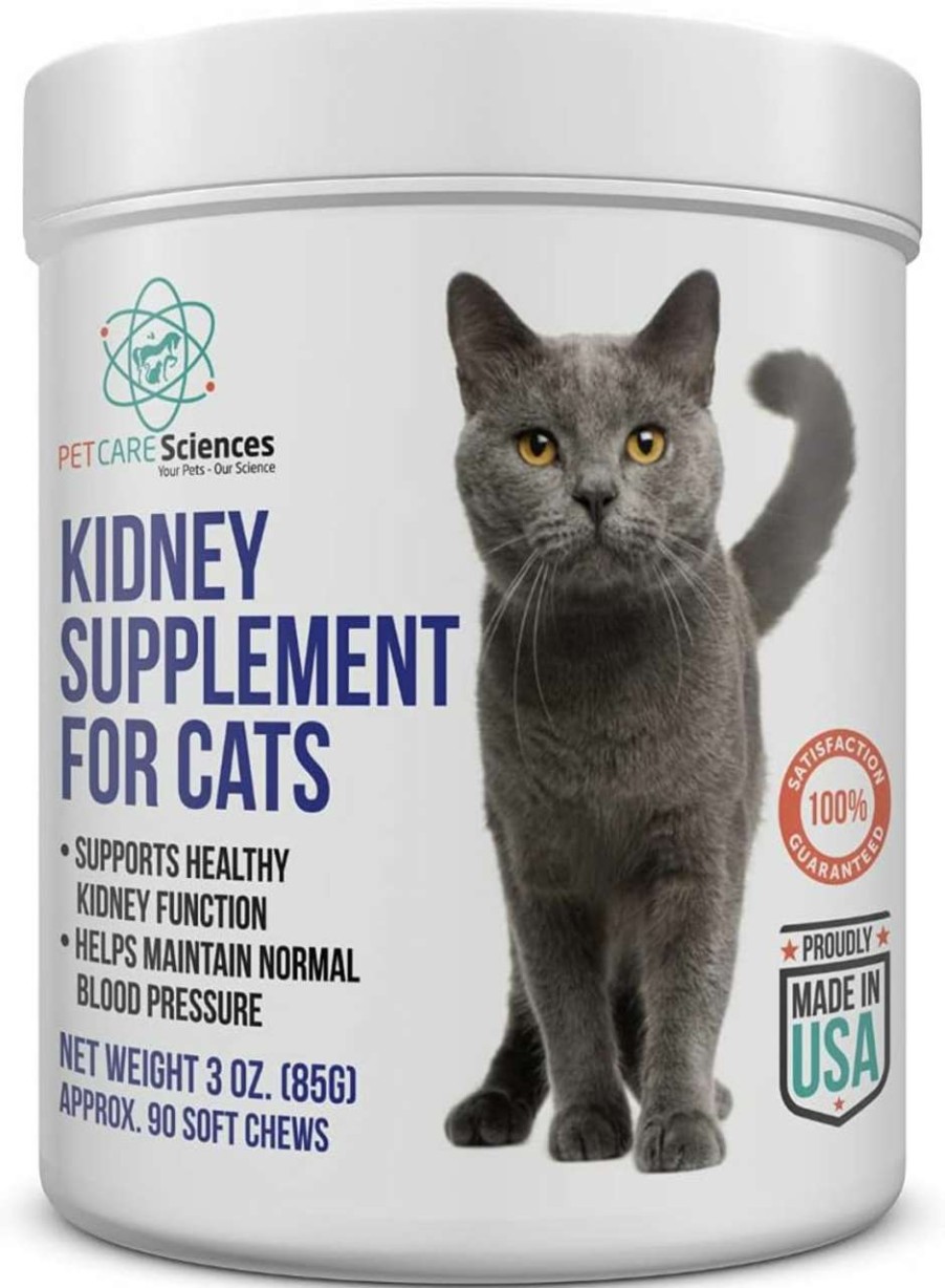 cat food dry PET CARE Sciences | Pet Care Sciences Approx 90 Servings Cat Kidney Support Chews - Feline Kidney Restore - Renal Cat Treats - Cats Kidney Support Supplement - Urinary Tract Irritations Control For Cat - Made In The Usa