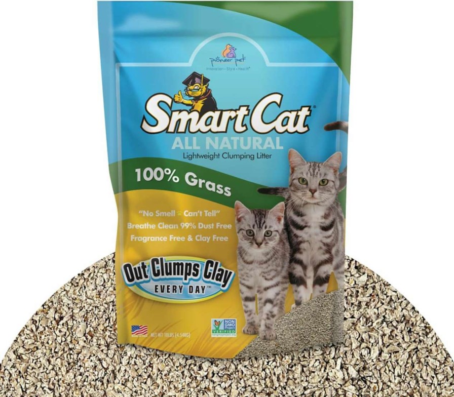 cat litter SmartCat | Smartcat All Natural Clumping Cat Litter, 20 Pound (320Oz 1 Pack) - Alternative To Clay And Pellet Litter - Chemical And 99% Dust Free - Unscented And Lightweight