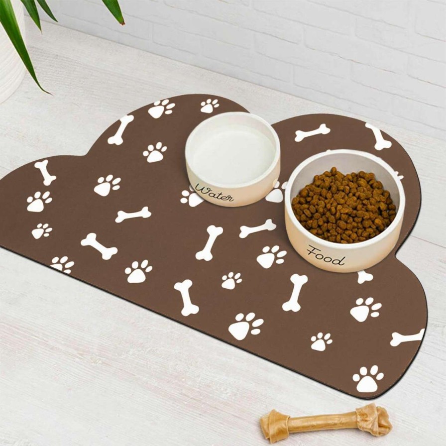 cat food dry Ayiashiab | Dog Food Mats For Floors Absorbent, Pet Cat Food Mat - Non Slip Quick Dry Dog Bowl Mat, Eco-Friendly Dog Mat For Water Bowl Pet Supplies 10.6\"X19\"