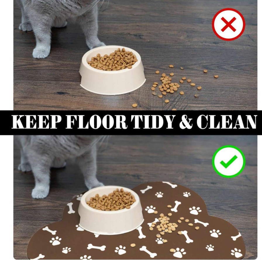 cat food dry Ayiashiab | Dog Food Mats For Floors Absorbent, Pet Cat Food Mat - Non Slip Quick Dry Dog Bowl Mat, Eco-Friendly Dog Mat For Water Bowl Pet Supplies 10.6\"X19\"