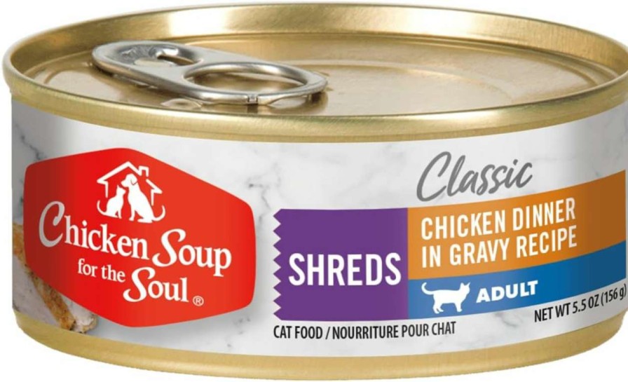 cat food Chicken Soup for the Soul | Chicken Soup For The Soul Pet Food - Indoor Cat Wet Food - Chicken & Turkey Pate Soy, Corn & Wheat Free, No Artificial Flavors Or Preservatives 5.5 Ounce (Pack Of 24)