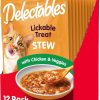 cat food wet Hartz | Hartz Delectables Stew Lickable Wet Cat Treats For Adult & Senior Cats, Tuna & Whitefish, 12 Count