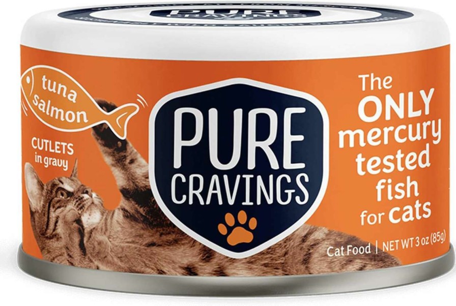 cat food wet Pure Cravings | Pure Cravings Wet Cat Food Canned Sardines Cutlets In Gravy, Every Catch Is Mercury-Tested, Moist Can Fish For Cats, Grain-Free, Protein, Non-Gmo, Pack Of 12