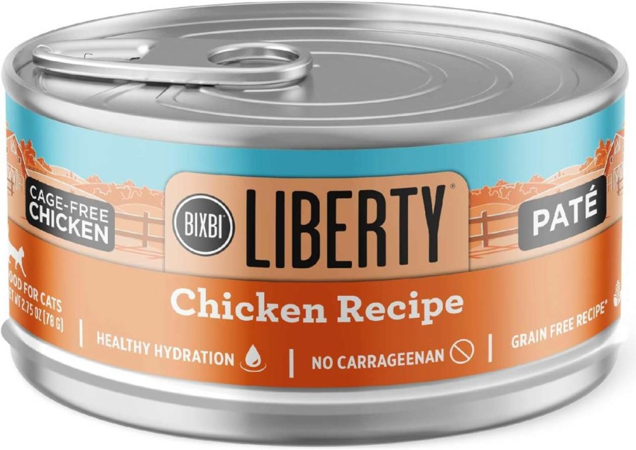 cat food wet BIXBI | Bixbi Liberty Wet Cat Food Shreds Variety Pack Featuring Chicken/Salmon Recipe & Tuna/Chicken Recipe (2.75 Ounce Cans, Case Of 12)