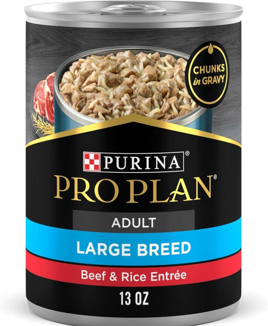 cat food dry Purina Pro Plan | Purina Pro Plan Gravy Wet Dog Food For Large Dogs, Large Breed Beef And Rice Entree - 13 Oz. Can