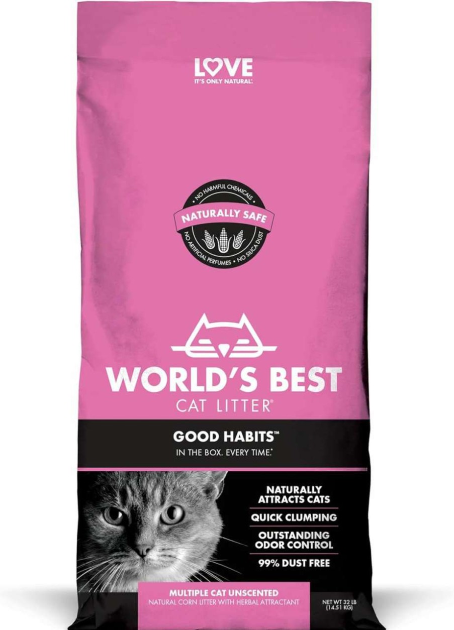 cat litter World's Best Cat Litter | World'S Best Cat Litter Good Habits Attractant Cat Litter, 15-Pounds