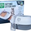 cat litter Small Pet Select | Small Pet Select - Pine Pellet Cat Litter Box, With 5 Pee Pads And Litter Scoop, Premium System For Cats And Other Small Animals, Tidy And Easy To Clean With Drawer, Scoop, And Removable Tray