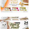 cat food PURINA Fancy Feast | Purina Fancy Feast Grain Free Pate Wet Cat Food Variety Pack, Poultry & Beef Collection And Gravy Lovers Poultry & Beef Feast Collection