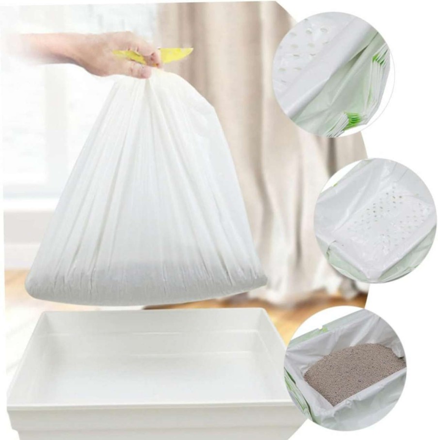 cat litter Angoily | Angoily 1 Set Cat Litter Bag Cat Litter Disposal Bags Cat Litter Trash Can Litter Tray Cat Litter Container Liner Plastic Containers Cat Litter Packaging Pouch Storage Bag Cat Poop