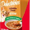 cat food wet Hartz | Hartz Delectables Stew Lickable Wet Cat Treats For Adult & Senior Cats, Chicken & Veggies, 1.4 Ounce (Pack Of 12) (Packaging May Vary)