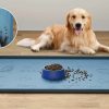 cat food Carry360 | Dog Food Mat - Silicone Dog Mat For Food And Water - 36\" X 24\" Large Pet Feeding Mats With Residue Collection Pocket - Waterproof Dog Cat Bowl Mat With High Edges To Prevent Water Food Spills