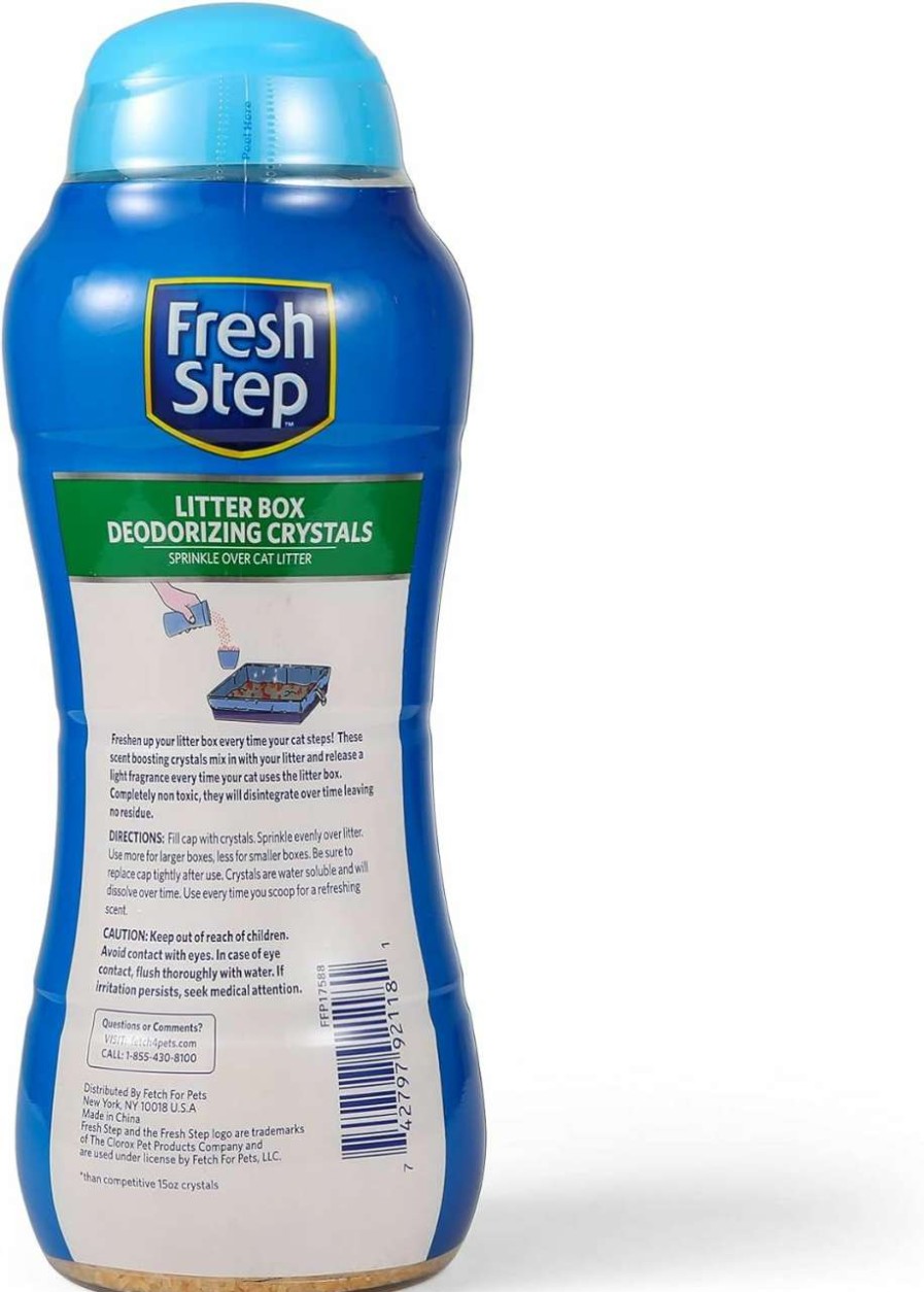 cat litter Fresh Step | Fresh Step Cat Litter Crystals In Fresh Scent | Cat Litter Box Deodorizer | Combats Cat Odors And Neutralizes Smells To Keep Your Home Clean, 15 Ounces - 3 Pack