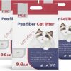 cat litter PQE | Pqe Tofu Cat Litter Clumping, 100% Food Grade Raw Materials, More Durable And Economical Than Other Cat Litter,Dissolved In Water, Truly Dust-Free, Reduce Scattering. (9.6Lb 1Bag)