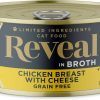 cat food wet REVEAL LIMITED INGREDIENTS APPROVED BY CATS | Reveal Natural Wet Cat Food, 24 Count, Grain Free, Limited Ingredient Canned Food For Cats, Chicken Breast With Cheese In Broth, 2.47 Oz Cans