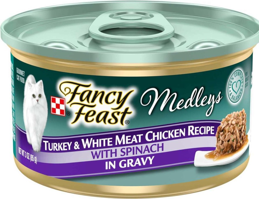 cat food PURINA Fancy Feast | Purina Fancy Feast Wet Cat Food Medleys - (24) 3 Oz. Cans