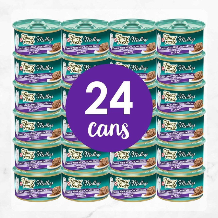 cat food PURINA Fancy Feast | Purina Fancy Feast Wet Cat Food Medleys - (24) 3 Oz. Cans