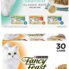 cat food wet PURINA Fancy Feast | Purina Fancy Feast Grain Free Pate Wet Cat Food Variety Pack, Seafood Classic Pate And Poultry & Beef Collection