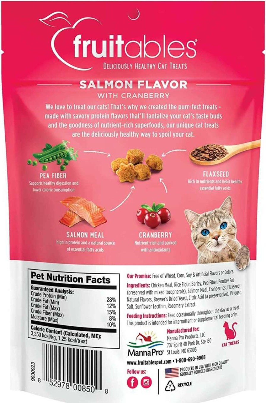 cat food dry Fruitables | Fruitables Crunchy Treats For Cats Healthy Low Calorie Treats Packed With Protein Free Of Wheat, Corn And Soy Made With Real Tuna With Pumpkin 2.5 Ounces