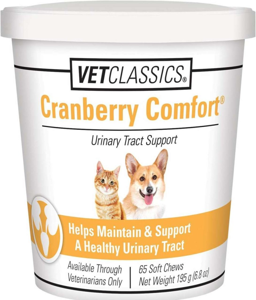 cat food Vet Classics | Vet Classics Cranberry Comfort Urinary Tract Pet Supplement For Dogs, Cats Maintains Dog Bladder Health, Cat Bladder Control Pet Supplements For Incontinence 65 Soft Chews