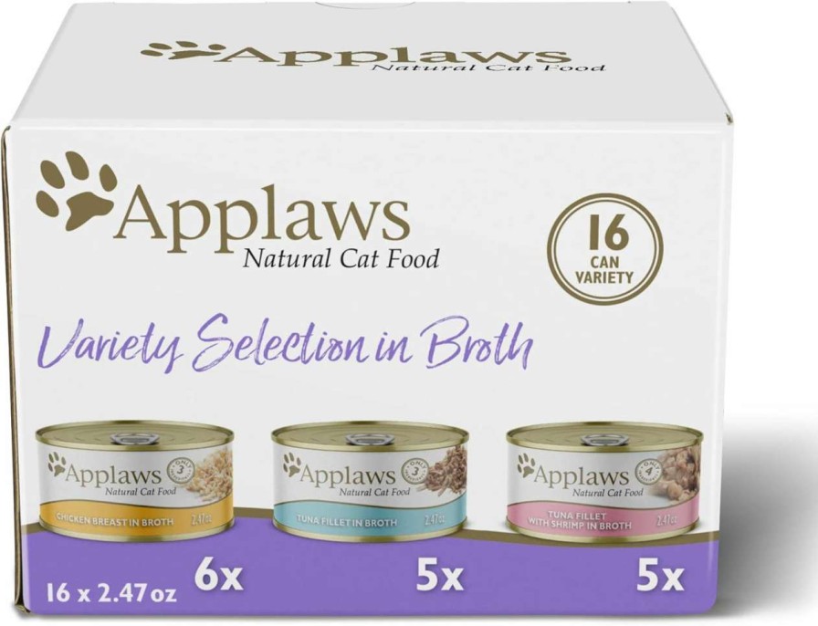 cat food Applaws | Applaws Wet Cat Food, 16 Count, Limited Ingredient Canned Wet Cat Food, Chicken Selection Variety Count In Broth, 2.47Oz Cans