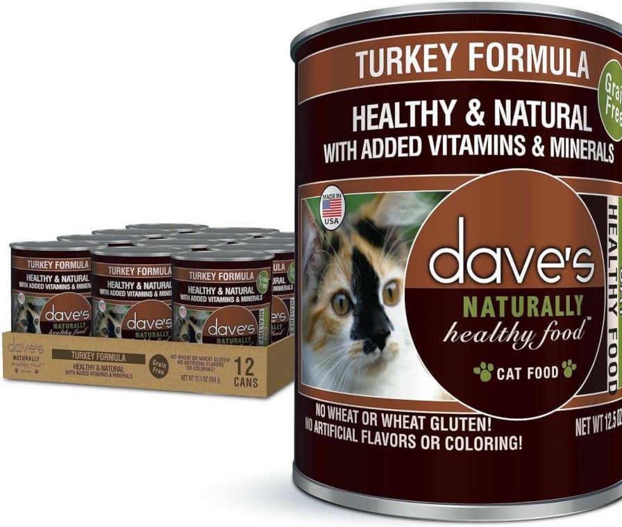 cat food Dave's Pet Food | Dave'S Pet Food Grain Free Wet Cat Food (Chicken), Made In Usa Naturally Healthy Canned Cat Food, Added Vitamins & Minerals, Wheat & Gluten-Free, 12.5 Oz Cans (Case Of 12)