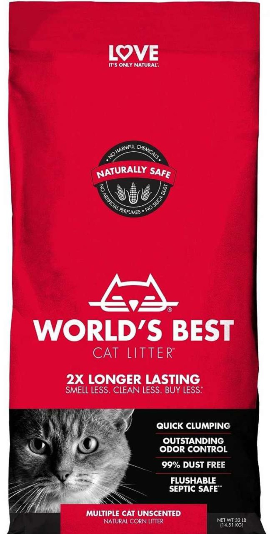 cat litter World's Best Cat Litter | World'S Best Cat Litter Multiple Cat Unscented 8 Pounds