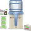 cat litter Neater Pet Brands | Neater Pet Brands - Neater Scooper Cat Litter Sifter - Includes 60 Refill Bags - Mess Free Cat Litter Scoop To Bag Waste Bin System With Extra Waste Bags (Blue)